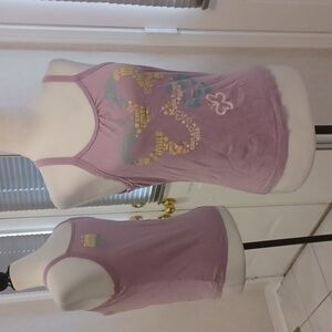 $4 Add-on Purple Pajama Tank Top - Size XS